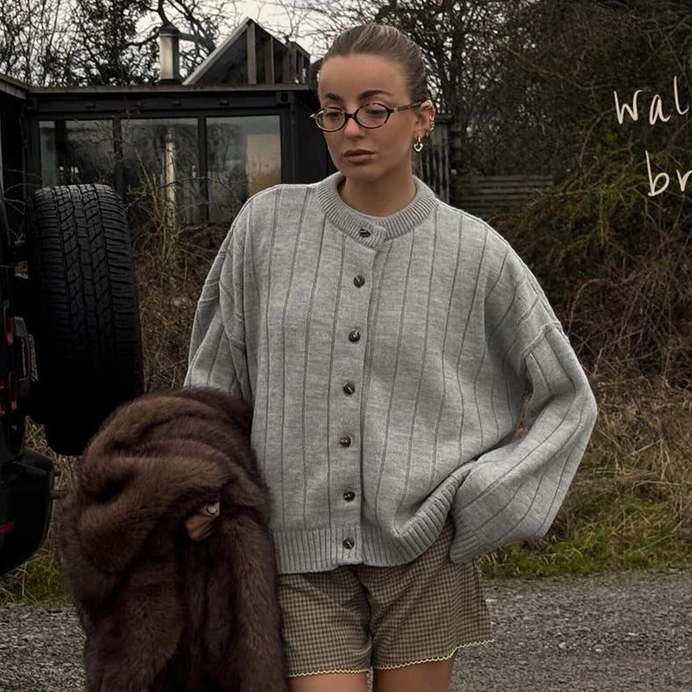 Valerie | Geribde Knit Cardigan