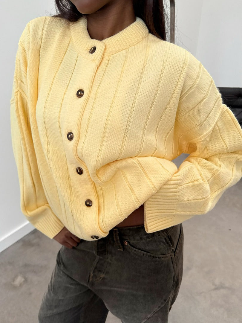 Valerie | Geribde Knit Cardigan