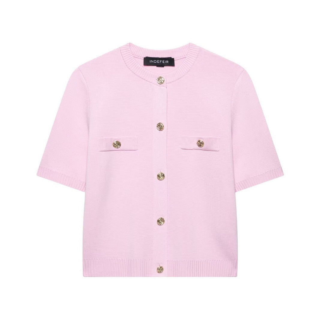 Faye | Short Sleeve Knit Vest